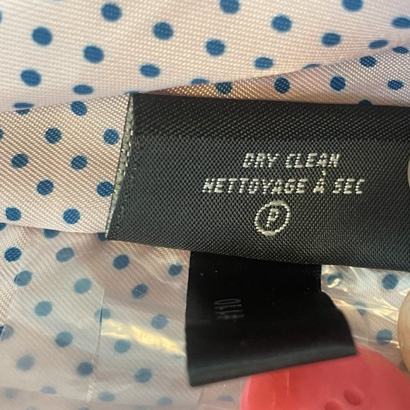 COLE Haan pink double breasted raincoat/trench coat with ties on sleeves, size M - Picture 12 of 15